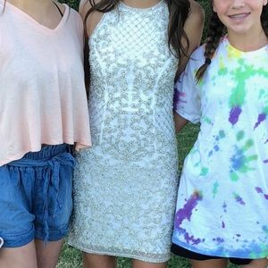 white beaded sherri hill dress